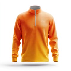 Orange ombre half-zip long-sleeve athletic top