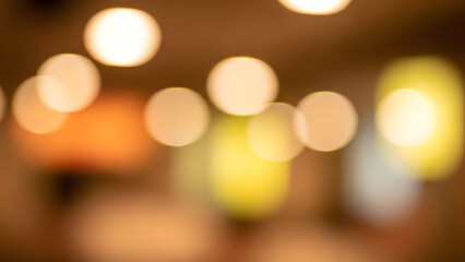 Warm Golden Bokeh Lights Abstract Background