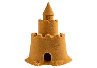 Sand castle cut out. Based isolated on a transparent or white background