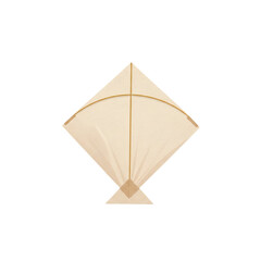 Minimalist Single Kite Illustration Isolated on Black Background