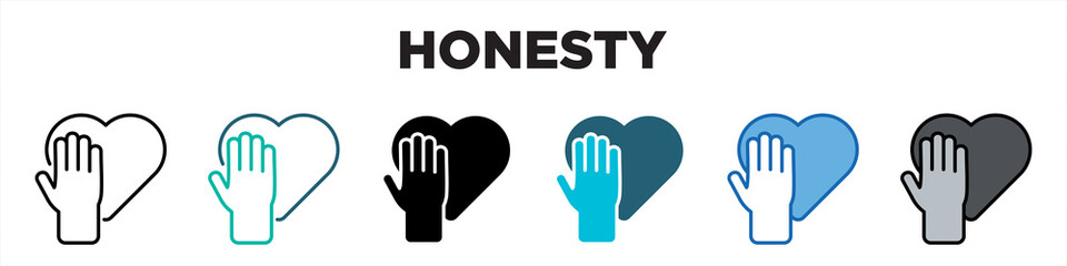 Obraz premium Honesty Single Icon Pack Multistyle Editable Stroke