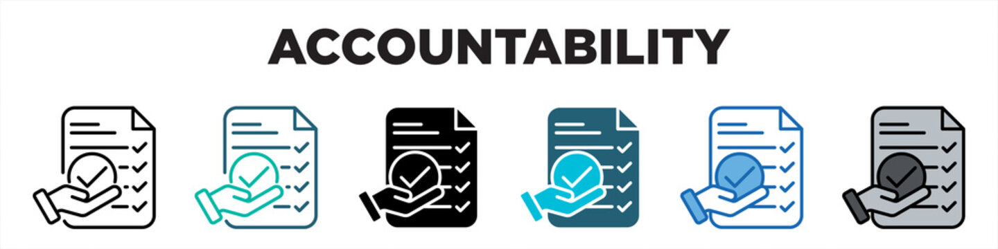 Accountability Single Icon Pack Multistyle Editable Stroke