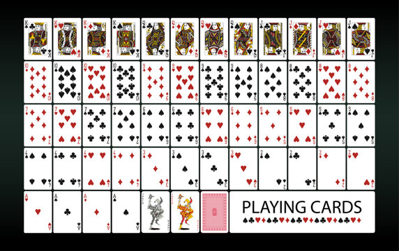 Complete deck of playing cards