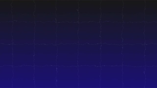Abstract dark blue digital grid background with retro futuristic synthwave wireframe landscape animation.