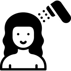 hair washing icon illustration design with solid