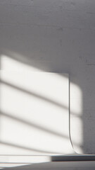 Minimal 3D scene with curved white backdrop and concrete texture. Ideal for product display, branding, and modern design mockups with natural light and shadow play.