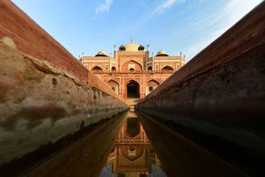 Humayun's Tomb in New Delhi, India. It is the tomb of Mughal Emperor Mirza Nasir al-Din Muhammad, commonly known as Humayun.