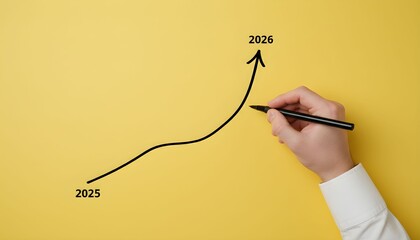 Businessman with a pen in hand writing a diagram of a business concept plan on paper