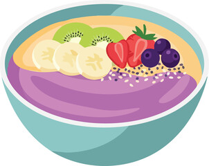 Fototapeta premium ice cream with fruits