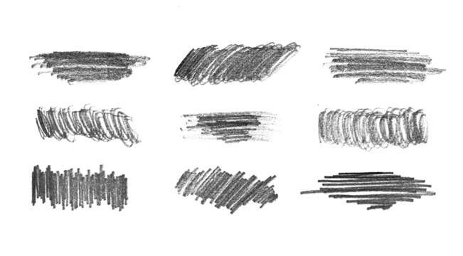 A set of black pencil strokes on a white background. Vector doodles. - Powered by Adobe