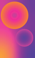 fondo degradado vertical con dos circulo 