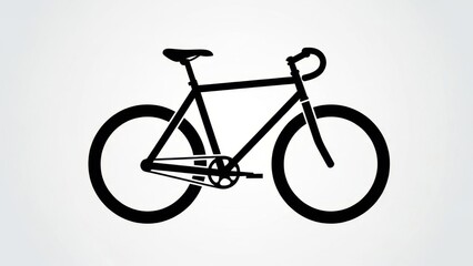Elegant monochrome vector art showcasing a stylish fixed-gear bicycle design