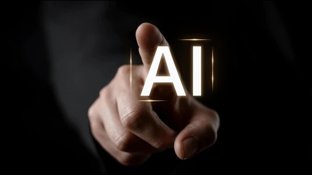 A hand holding a glowing light symbolizing enlightenment and optimization in corporate leadership frameworks. Touching the Power of AI &ndash; Animated Video Version