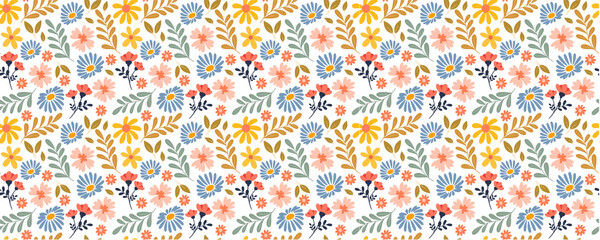 seamless pattern, floral background, floral pattern - 1