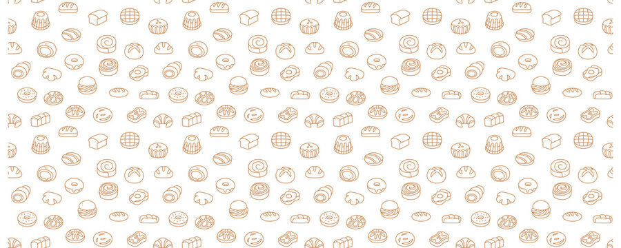 bread seamless pattern - 1