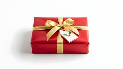 red gift box with ribbon