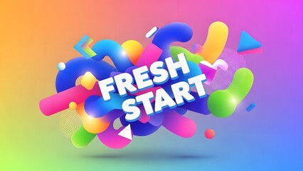 Fresh Start colorful pop