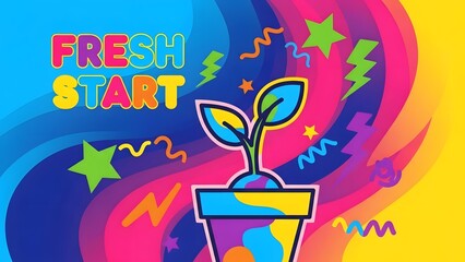 Fresh Start colorful pop