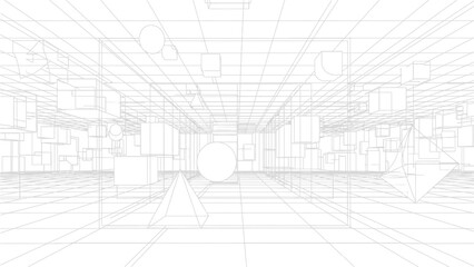 A minimalist line art drawing of a woman's face with leaves on a pastel watercolor background.