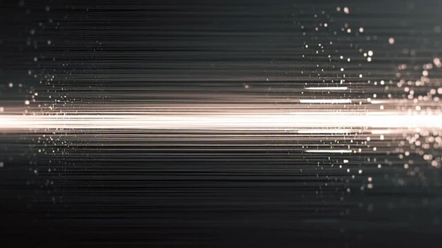 Luminous strands converge creating otherworldly atmosphere