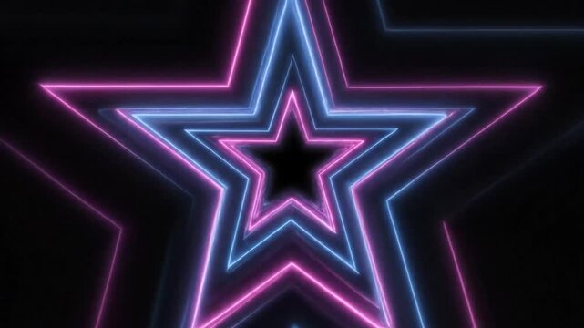 Neon star portal into another dimension
