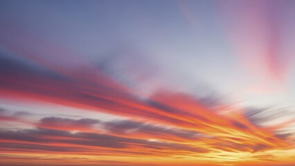 Obraz premium Dramatic Sunset Sky With Streaking Clouds (21