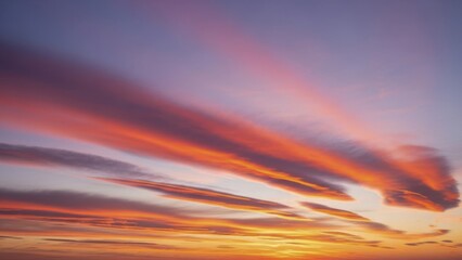 Fototapeta premium Long Streaking Clouds in a Sunset Sky (22