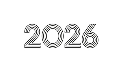 Modern linear typography design 2026 for digital graphics and marketing