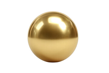 Brushed gold sphere with reflections on black background ball metal, Png, Isolated on Transparent Background, Cut Out