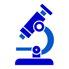 Solid Blue Microscope Icon