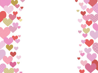 ハートのフレーム③和柄_左右