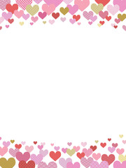 ハートのフレーム⑨縦_和柄_上下