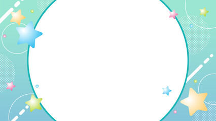 Fototapeta premium 星のポップな背景【16:9素材シリーズ】