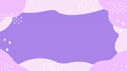 パステル紫フレーム【16:9素材シリーズ】