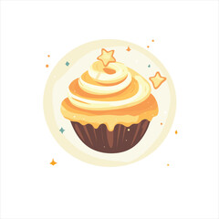 Sweet, star-topped cupcake