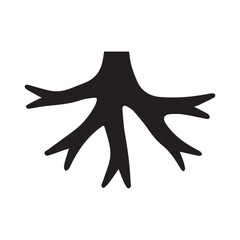 Root Illustration Breaking From Geometric Square Frame In Minimal Style