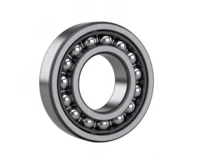 Ball bearing with metal balls isolated on a transparent background mechanical industrial