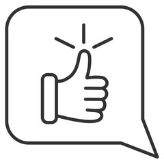 Like Outline Icon Vector Illustration