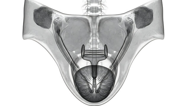 Prostate disease Benign prostatic hyperplasia BPH Prostate cancer 3d illustration