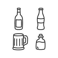  Beverage Icons Bottle, Mug, and Cap Design Resources. 