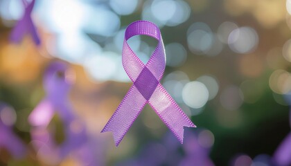 Purple Ribbon Symbolizing Awareness and Support.