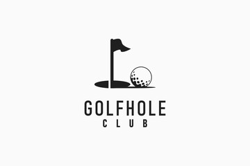 Golf hole logo symbol icon design
