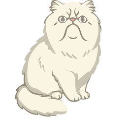 vector illustration of cartoon cat