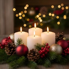 christmas decoration with candle