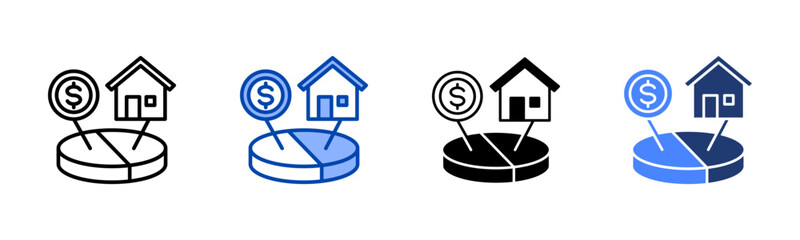 Work Life Balance icon set multiple style collection