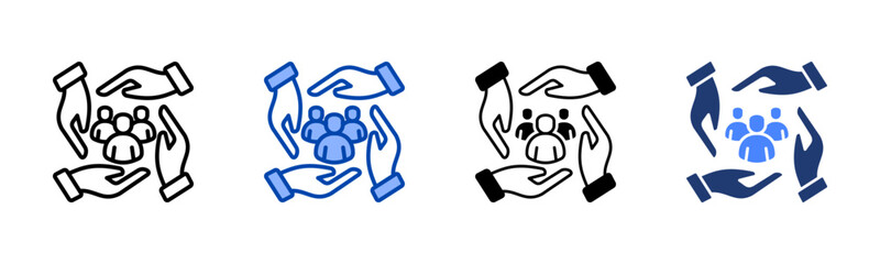 Engage Employee icon set multiple style collection