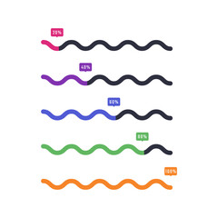 Wavy Line Progress Bar Set