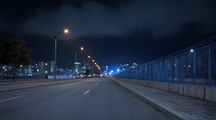 Row of Police Shields Glistening Under Streetlight in a Urban Night Setting