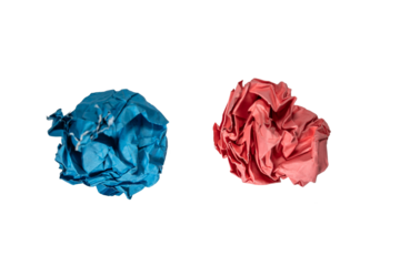 Exploring Color Theory Through Colorful Crumpled Paper Balls: An Artistic Perspective on Vibrant Objects and Creative Art Materials on Transparent Background.
