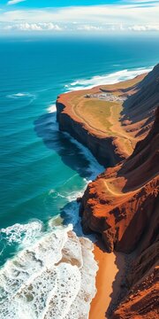 World-class left-hand surf break stretches for miles along Peru's coast,  water,  Chicama